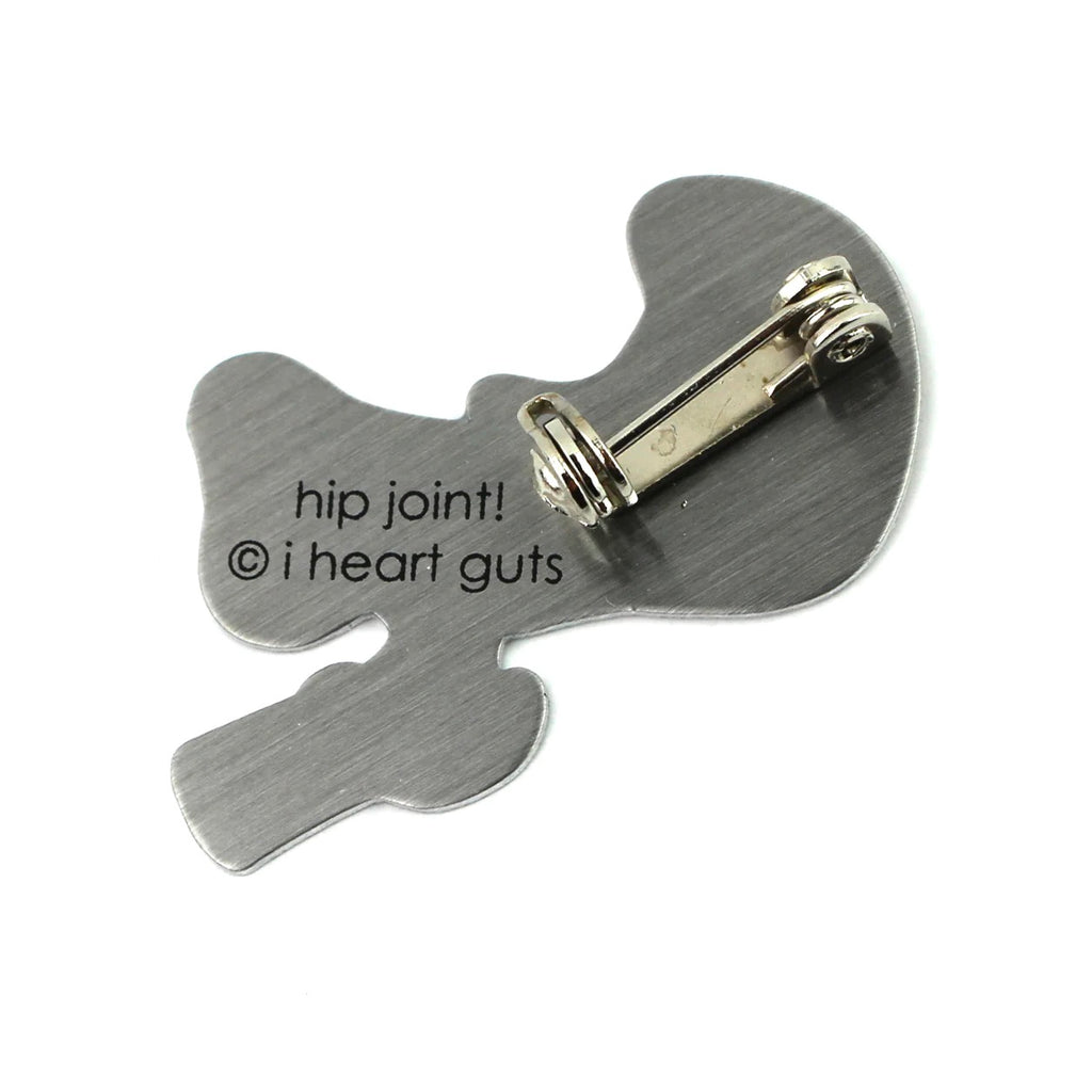 Hip Joint Lapel Pin back.