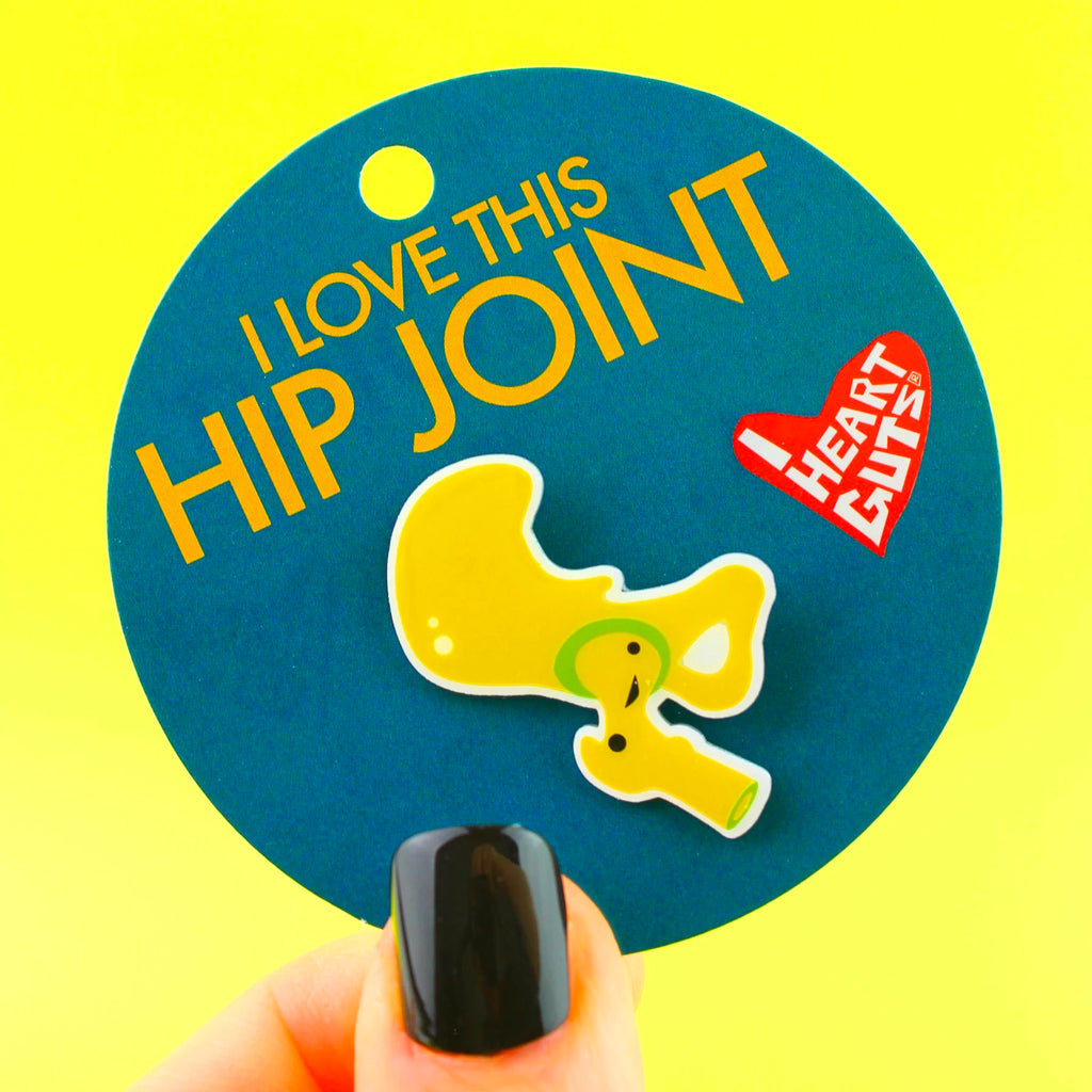 Hip Joint Lapel Pin size.
