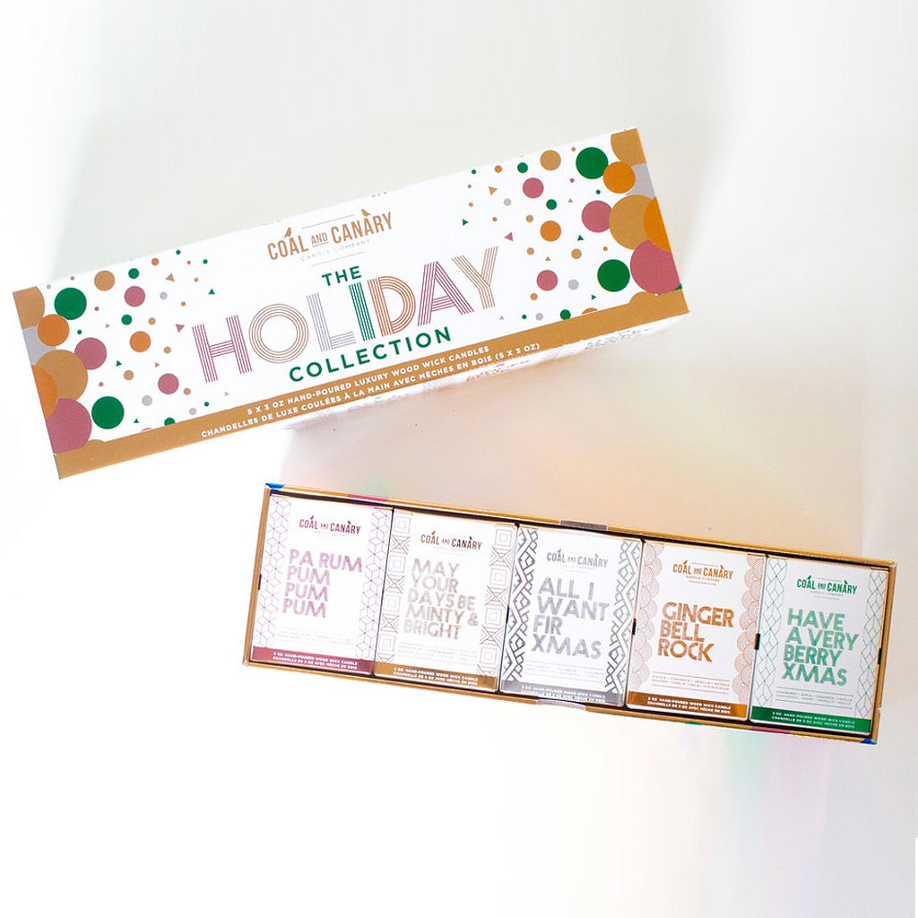 Holiday Box Set Candles Open