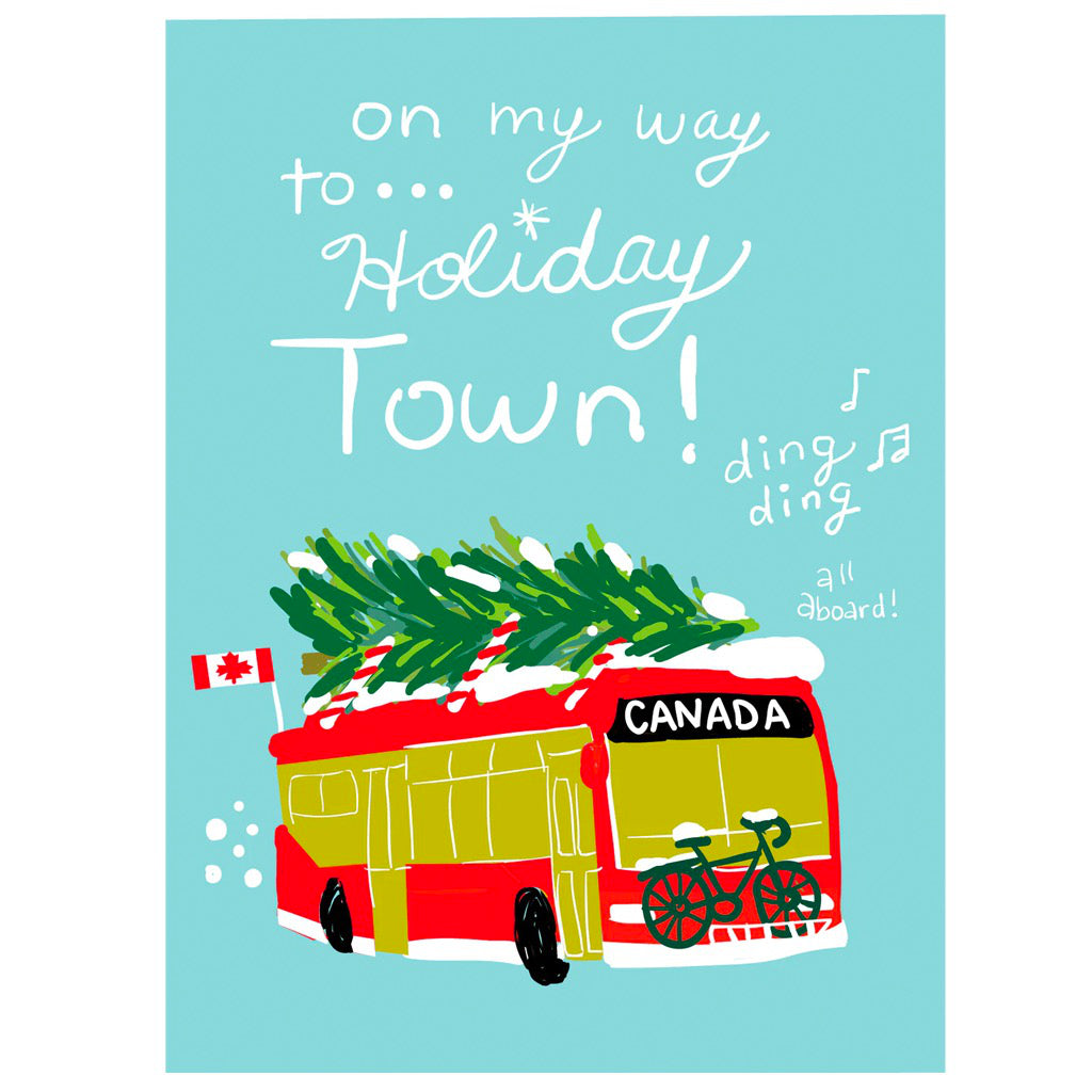 Holiday Bus Christmas Card.