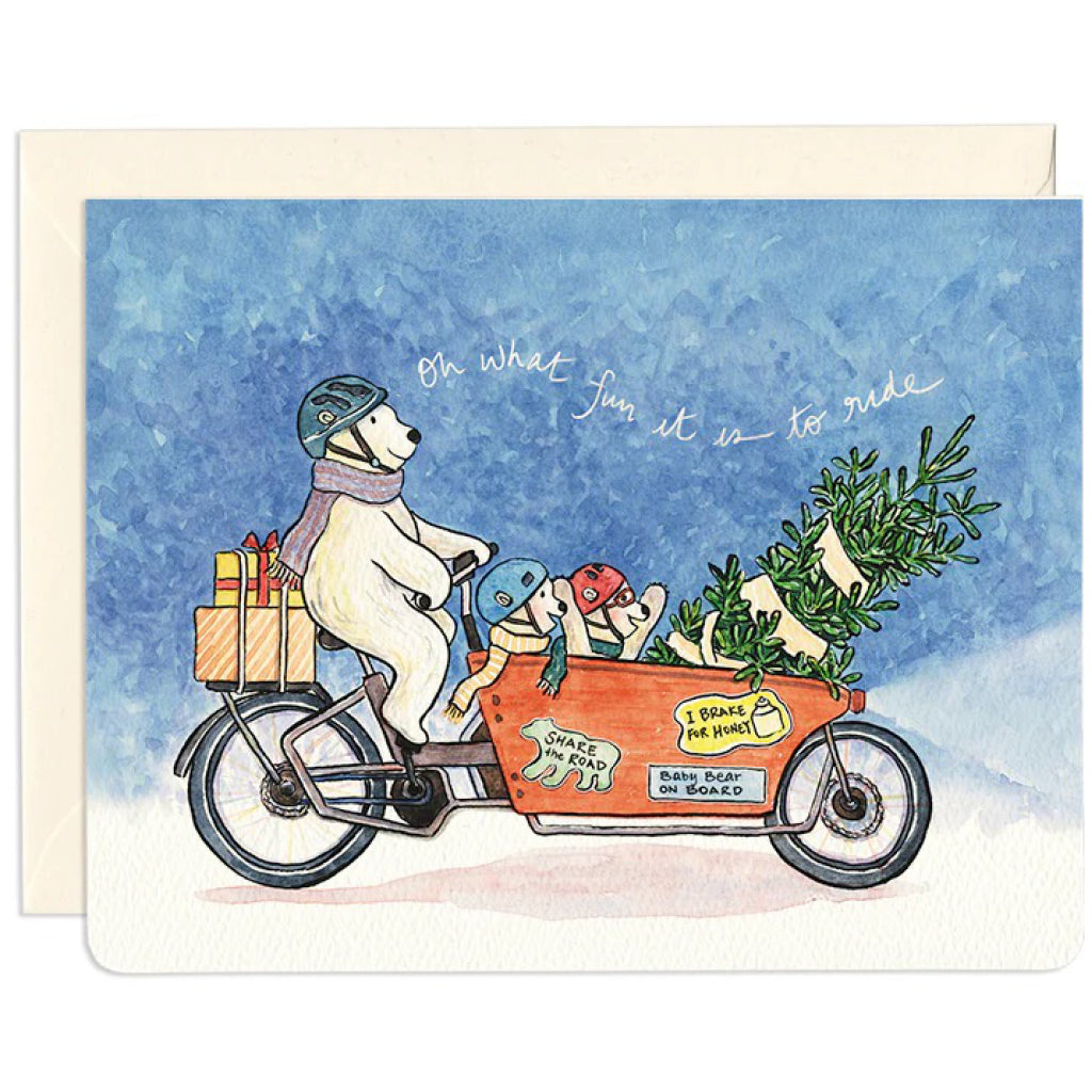 Holiday Cargo Bike Ride Card.