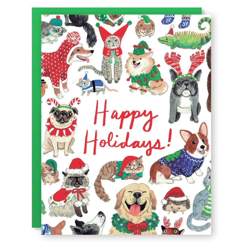 Holiday Costume Animals Card
