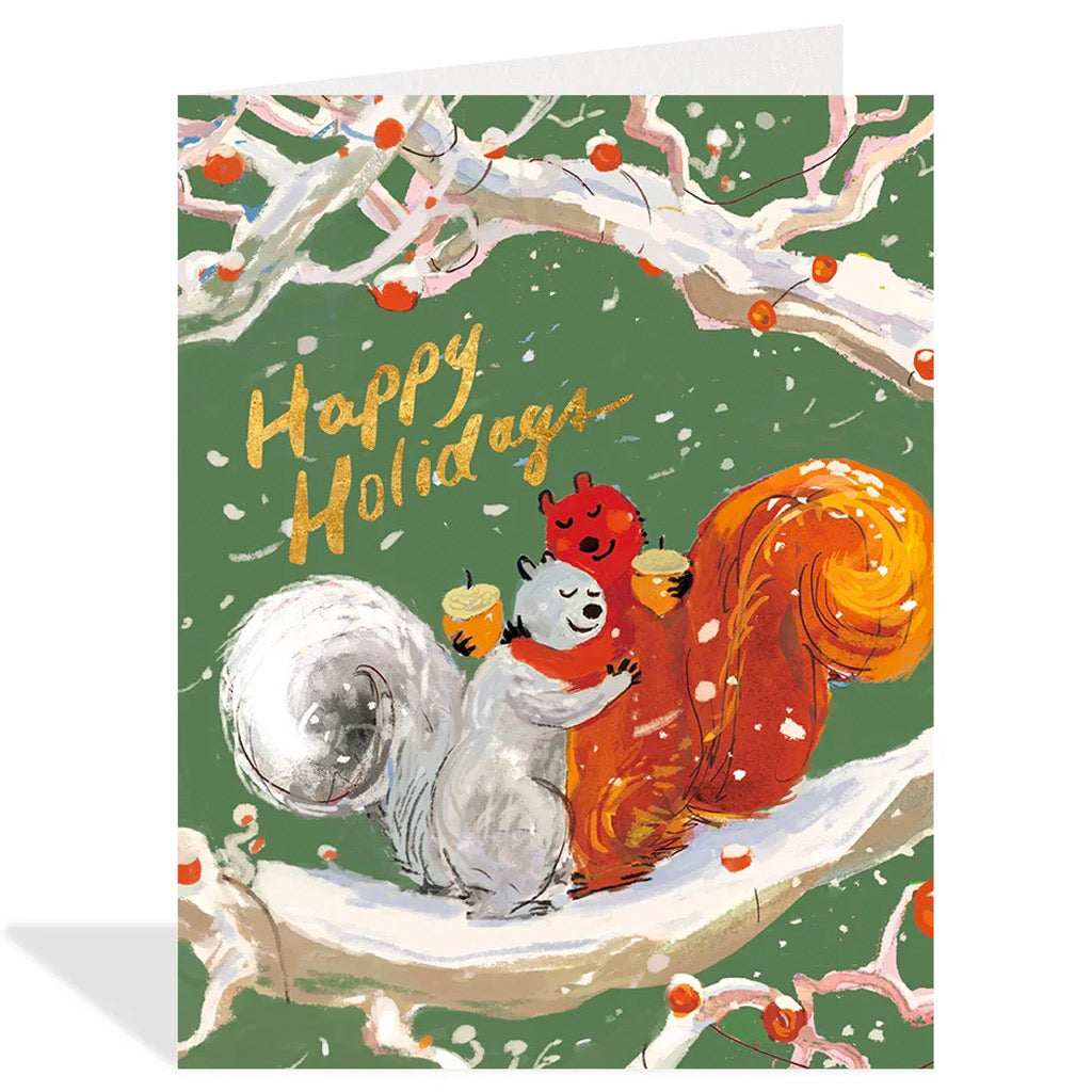 Holiday Squirrels Card.