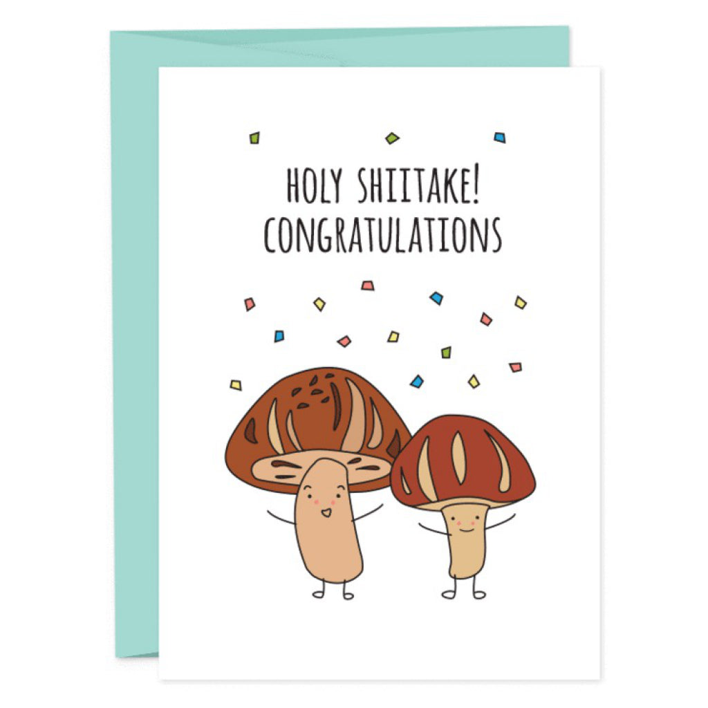 Holy Shiitake Congrats Card