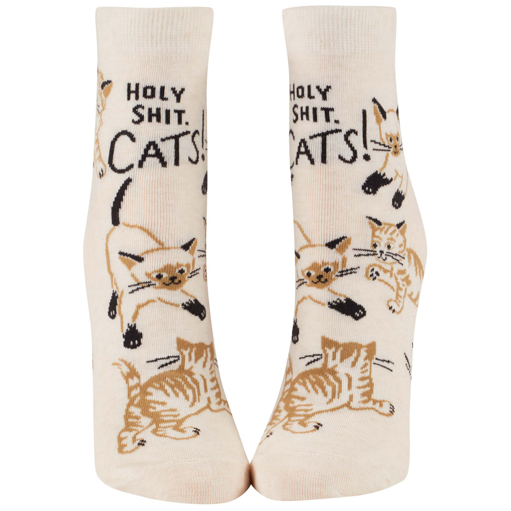 Holy Shit. Cats! Ankle Socks pair.