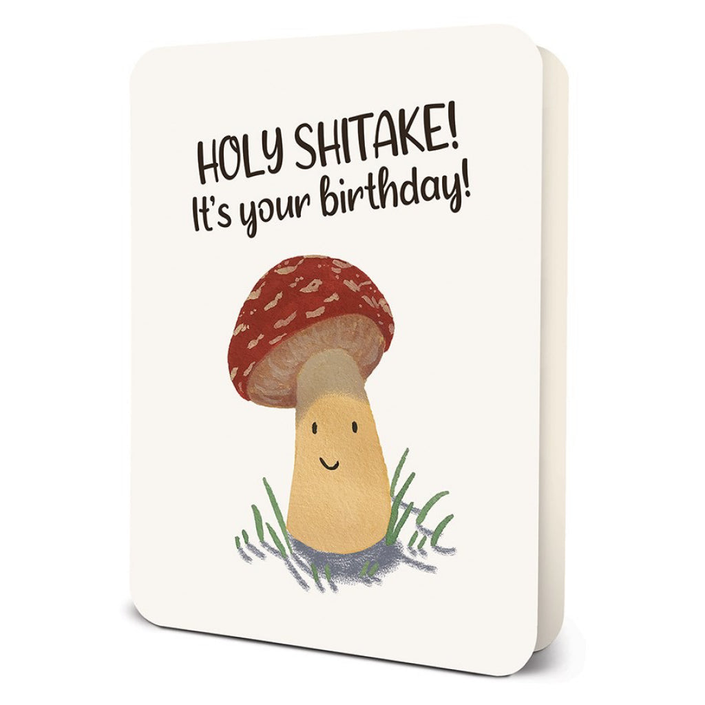 Holy Shitake Birthday Card