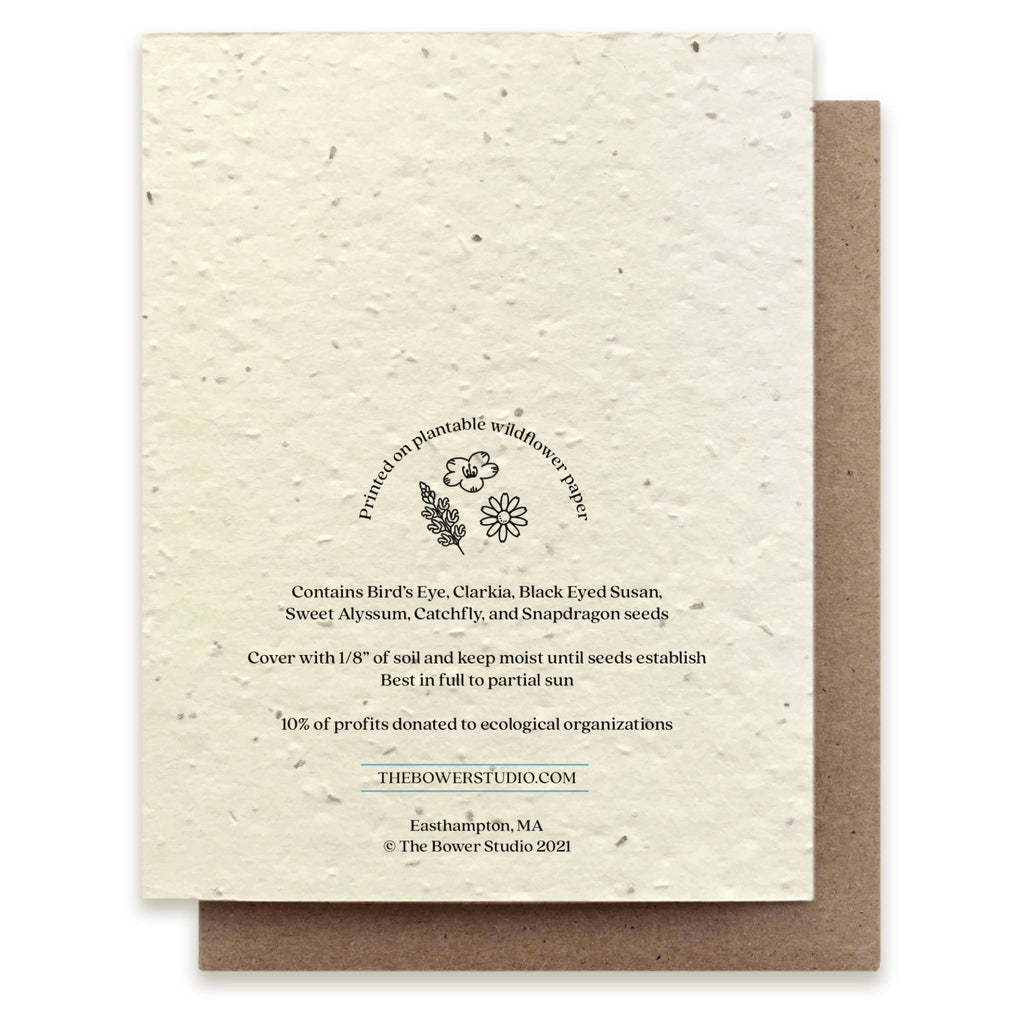 Honey Bee Seed Paper Card Back