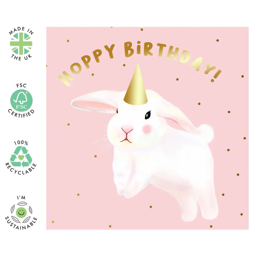 Hoppy Birthday Bunny Card specs.