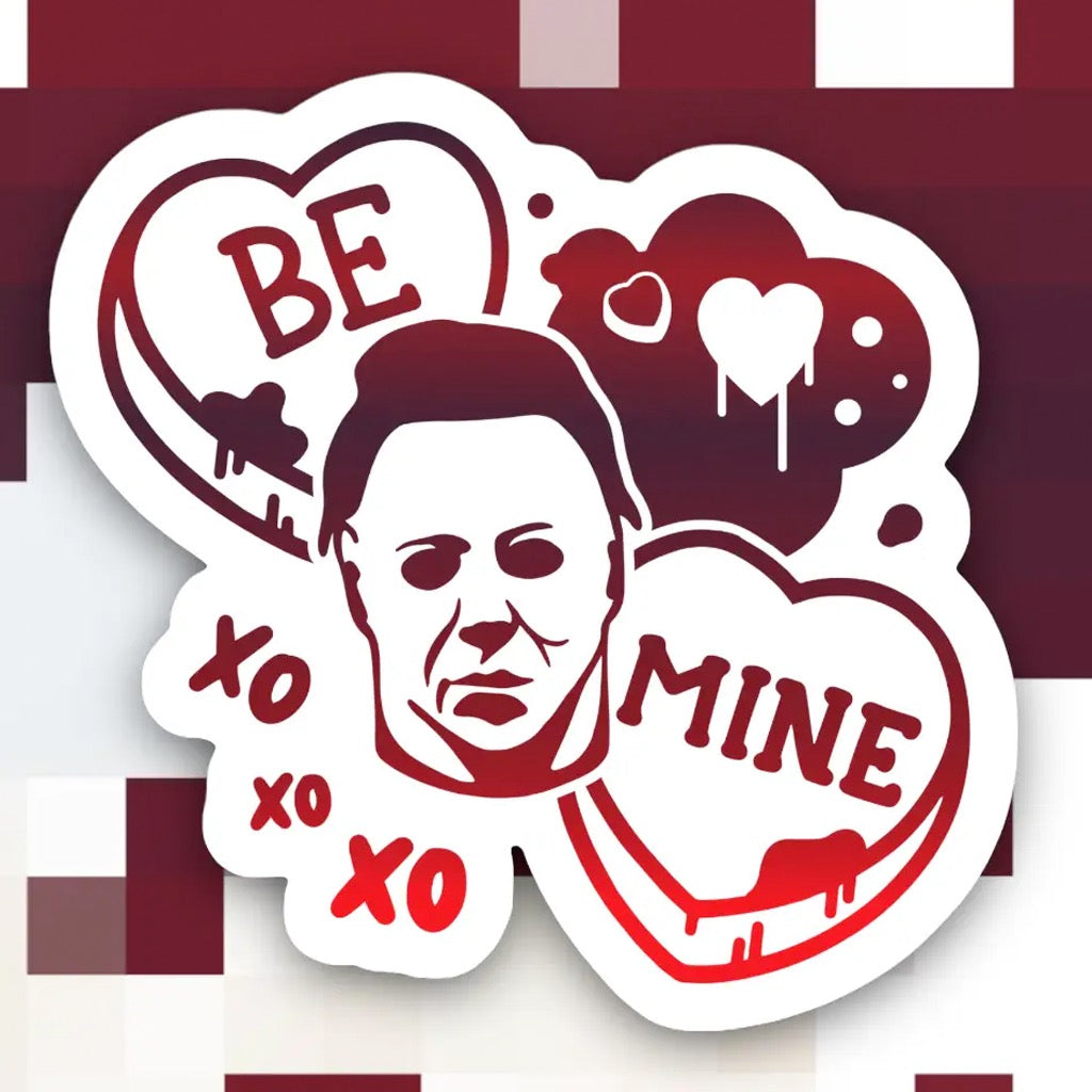 Horror Be Mine Candy Hearts Sticker.