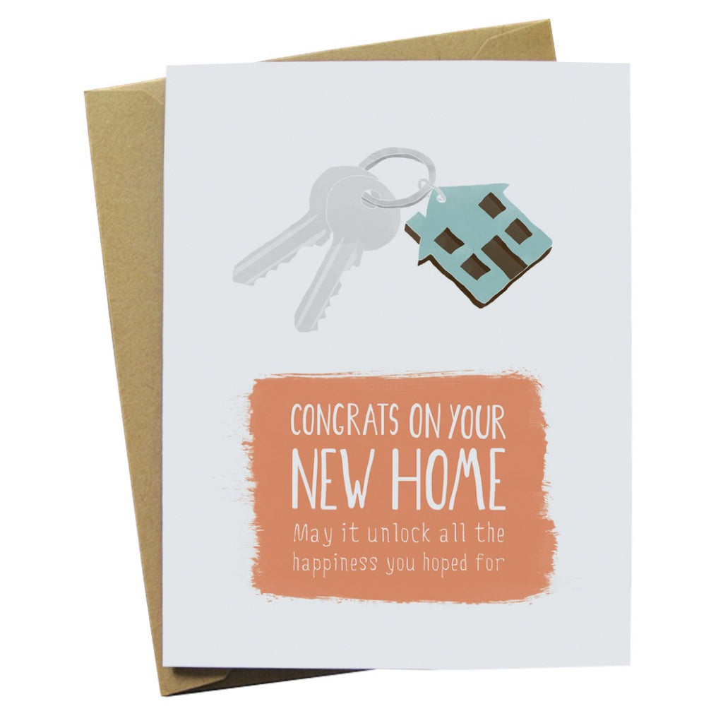 House Keychain New Home Card