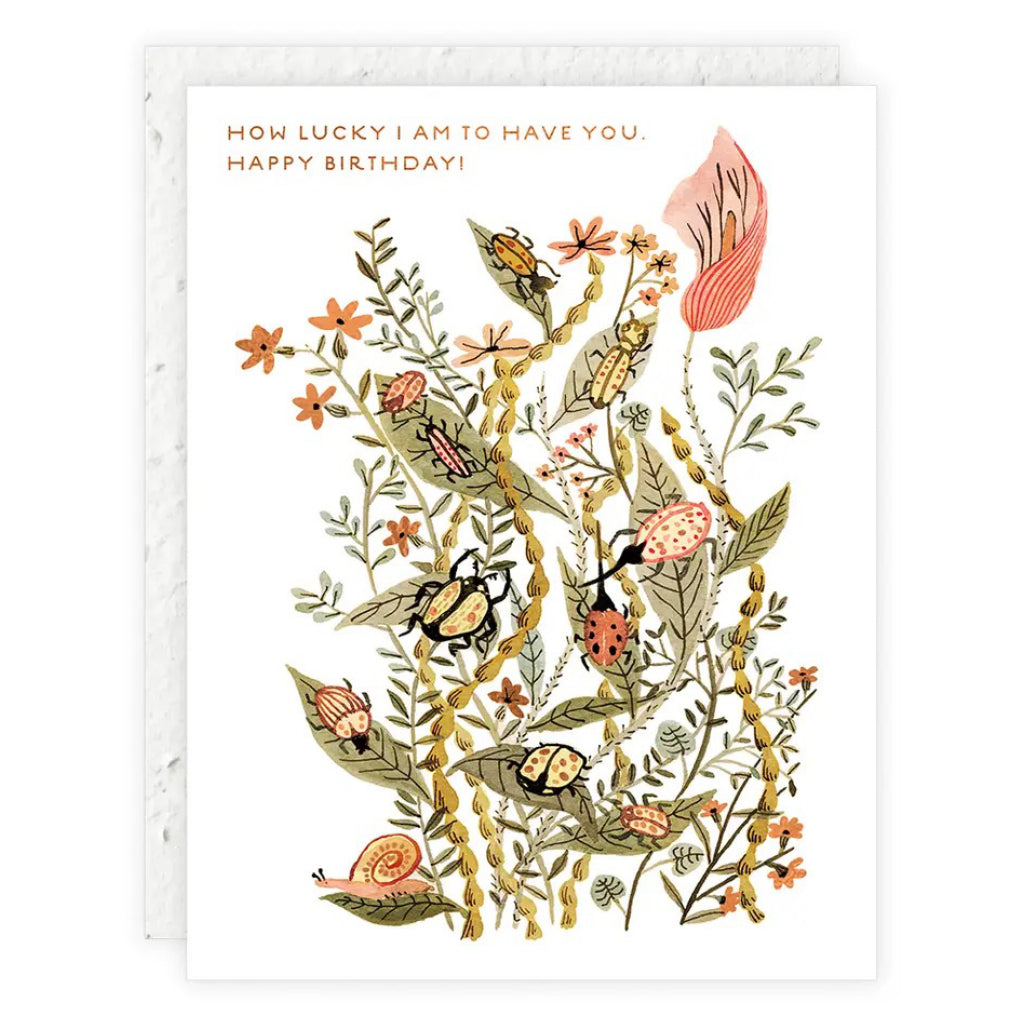How Lucky I Am Plantable Birthday Card.