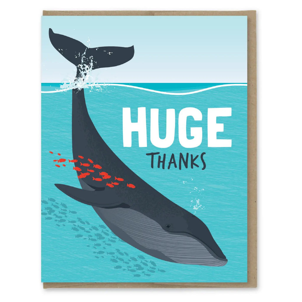 Huge Thanks Whale Card.