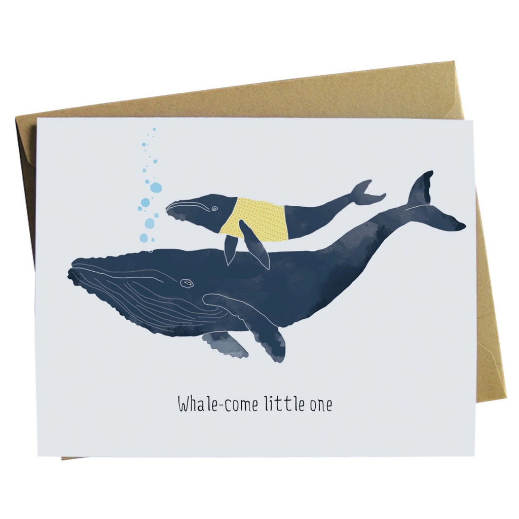Humpback Whales New Baby Card