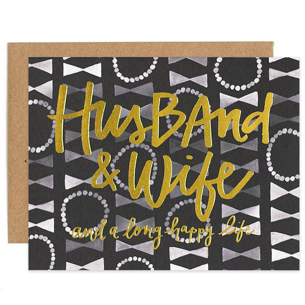 Husband  Wife Happy Life Wedding Card