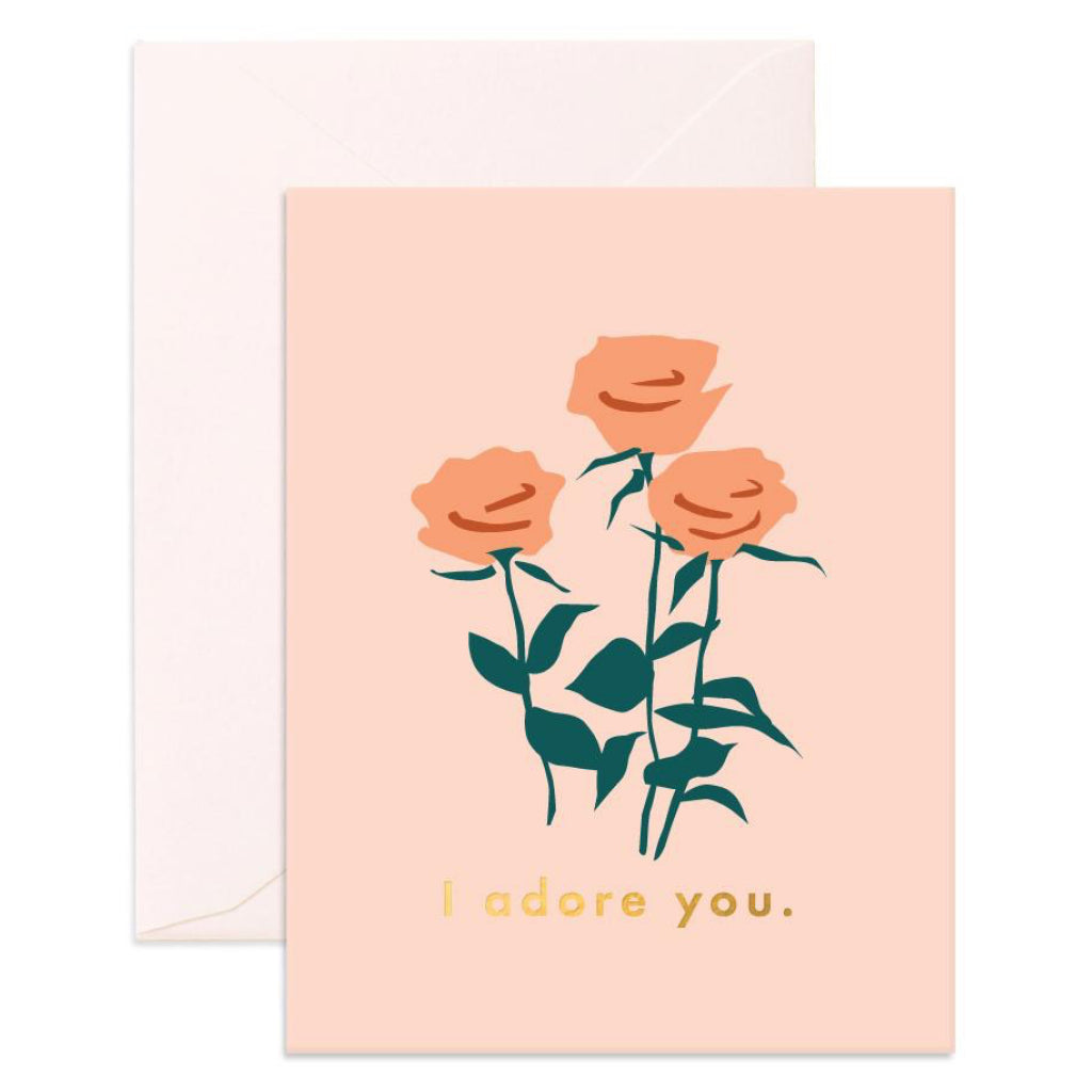 I Adore You Roses Card