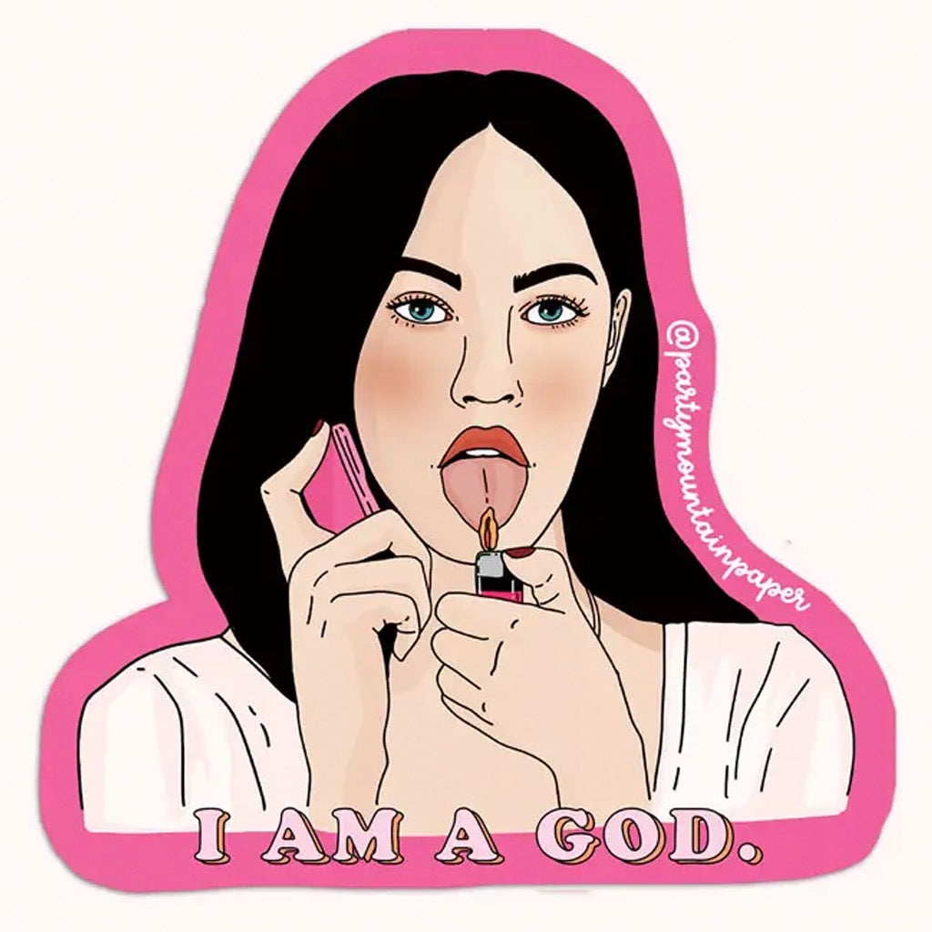 I Am a God Meg Sticker.