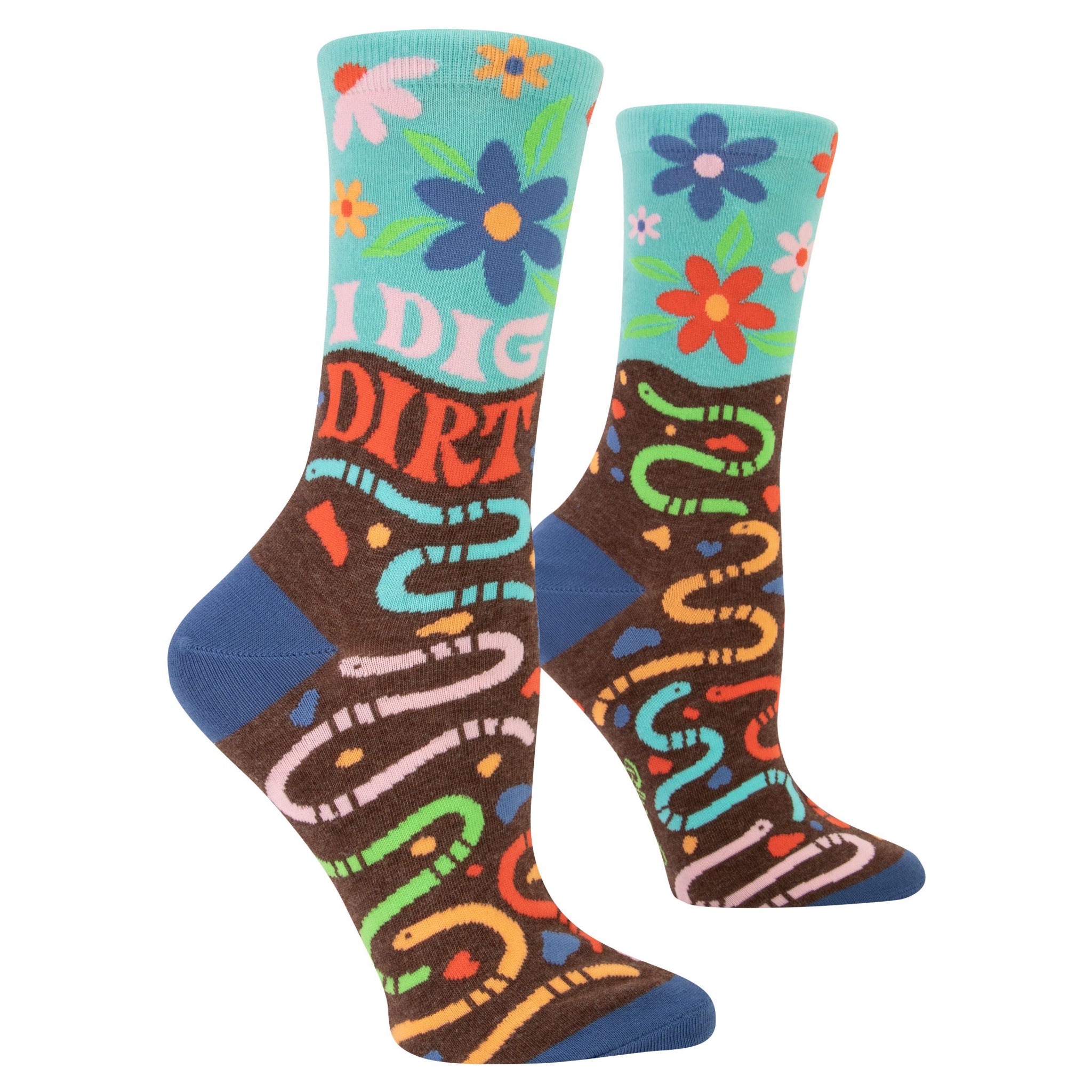 I Dig Dirt Crew Socks | Blue Q – Outer Layer