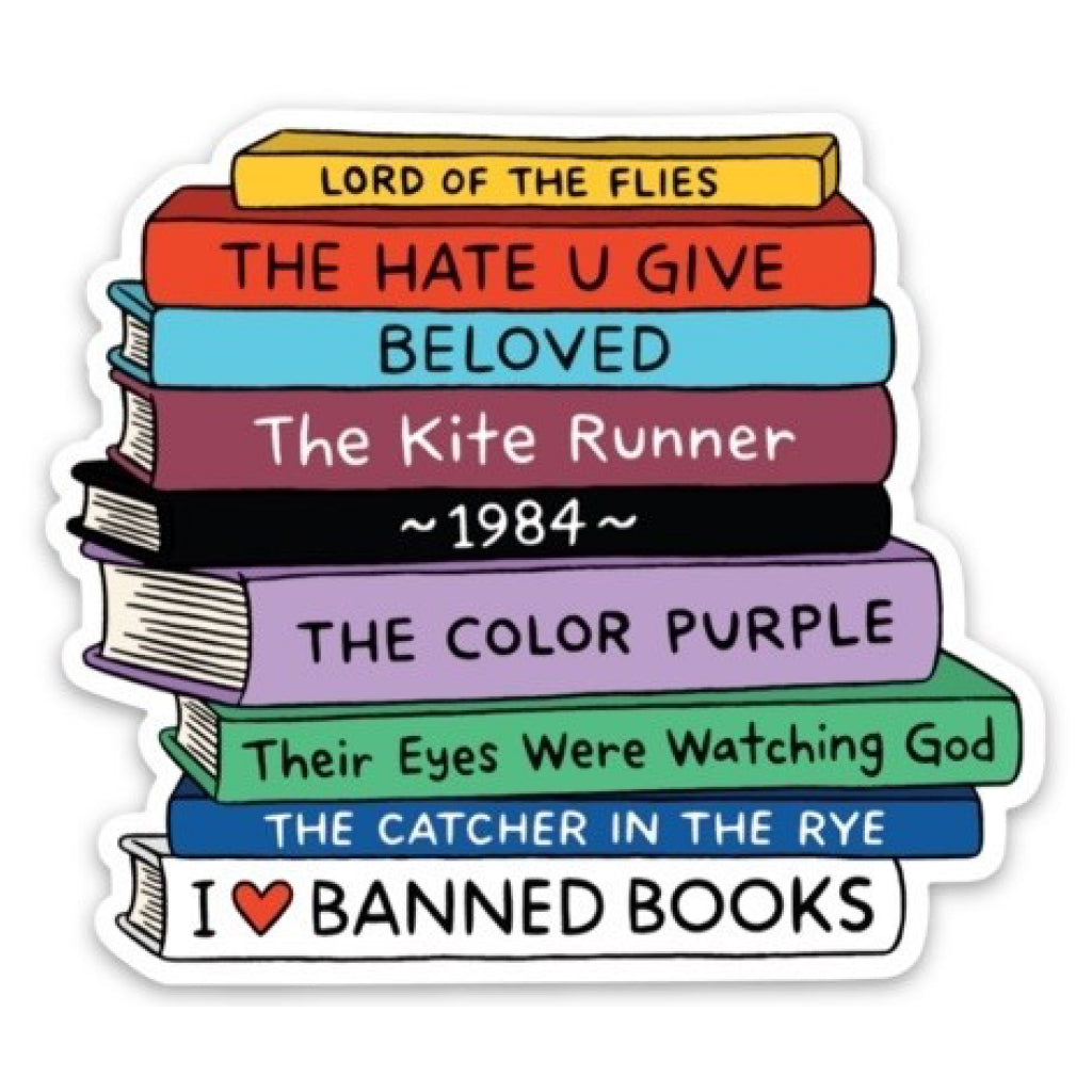 I Heart Banned Books Sticker