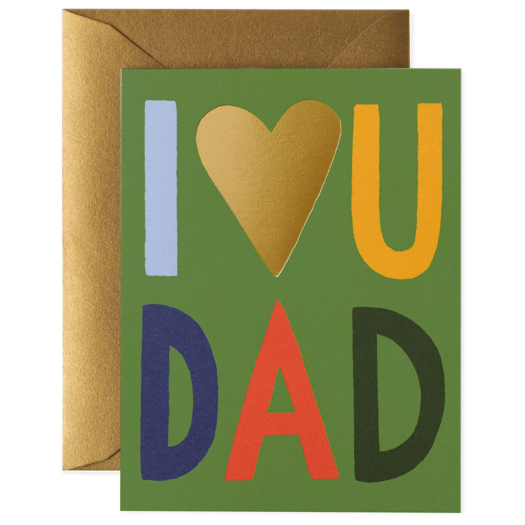 I Heart You Dad Card.