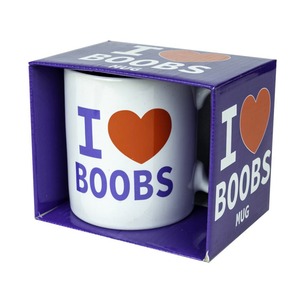 I Love Boobs Mug packaging.