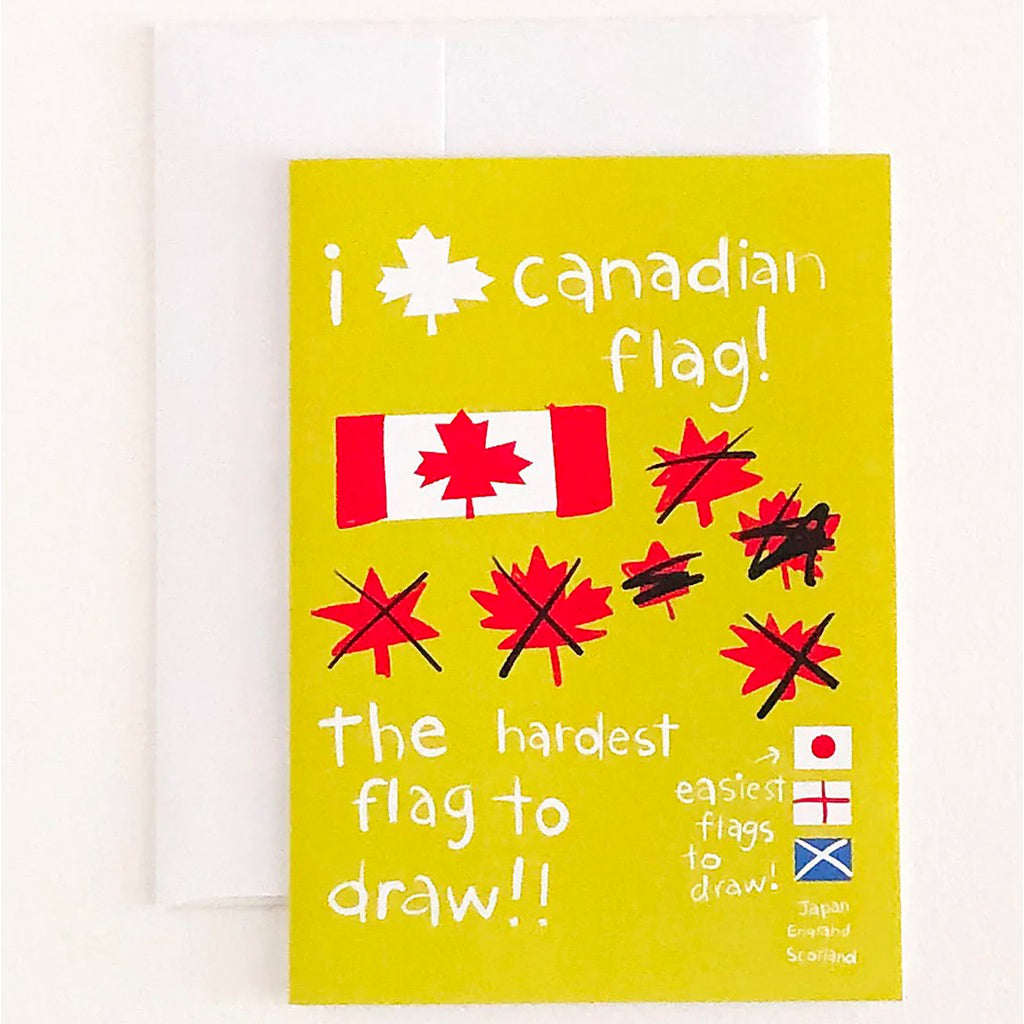 I Love Canadian Flag Card
.
