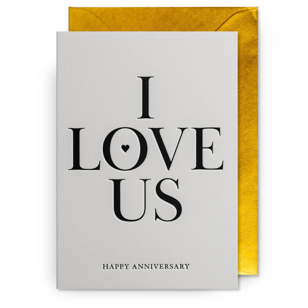 I Love Us Anniversary Card.