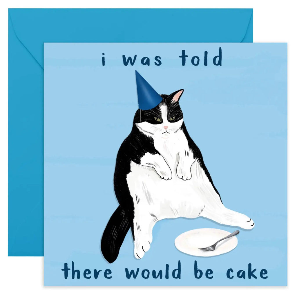 I Was Told There Would Be Cake Cat Card.