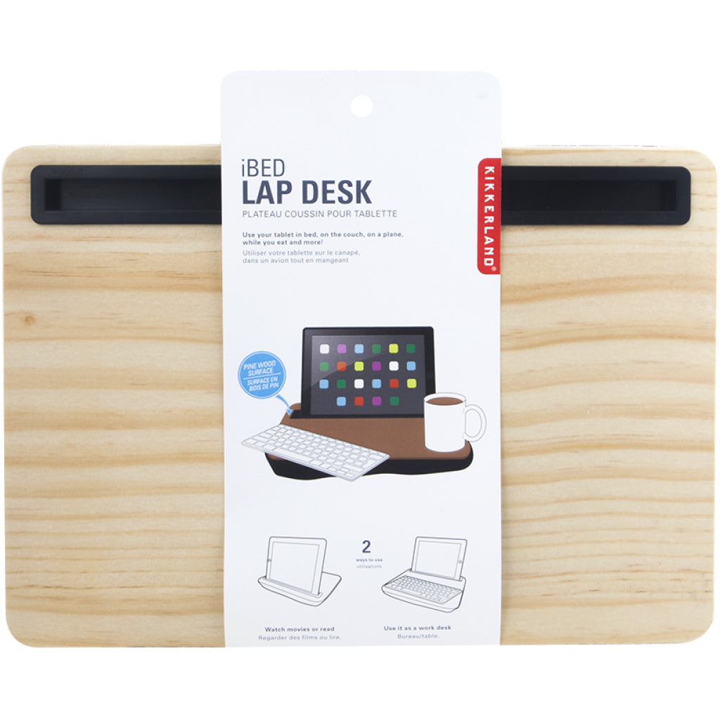 iBed Lap Desk Wood Packaging