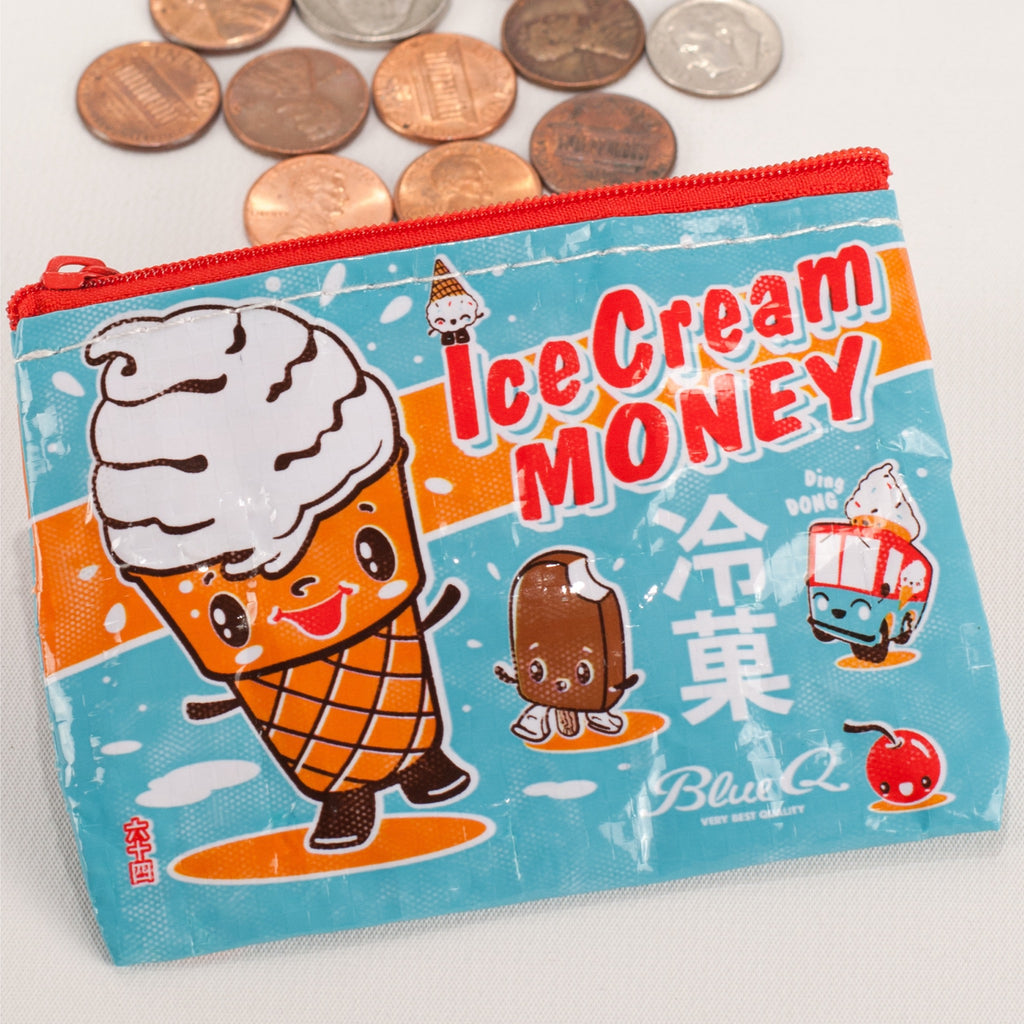 Ice Cream Money Coin Purse on surface.