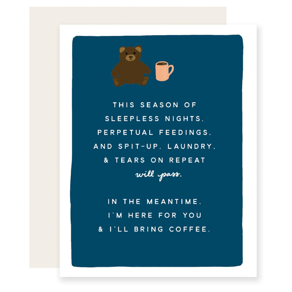 Ill Bring Coffee New Baby Card