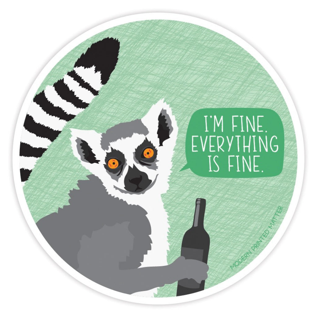Im Fine Lemur Sticker