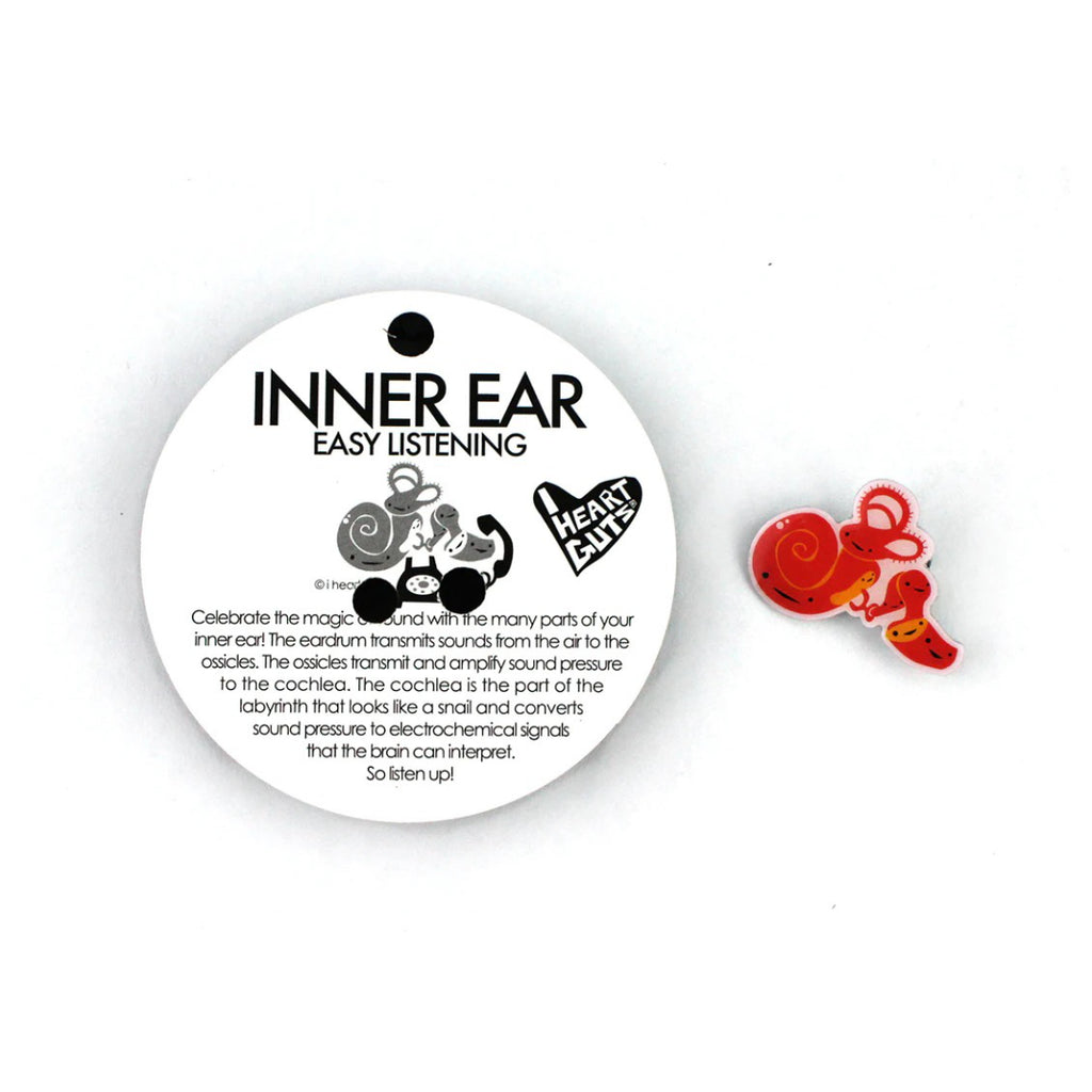 Inner Ear Lapel Pin Back