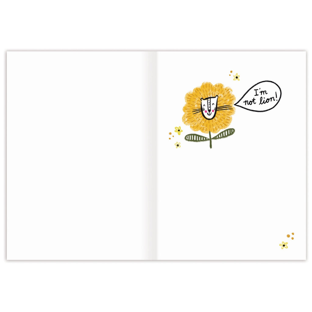 Inside of Dandelions All Occasion Card.
