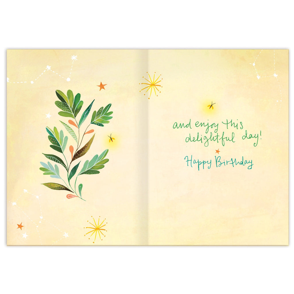 Inside of Firefly Jar Birthday Card.