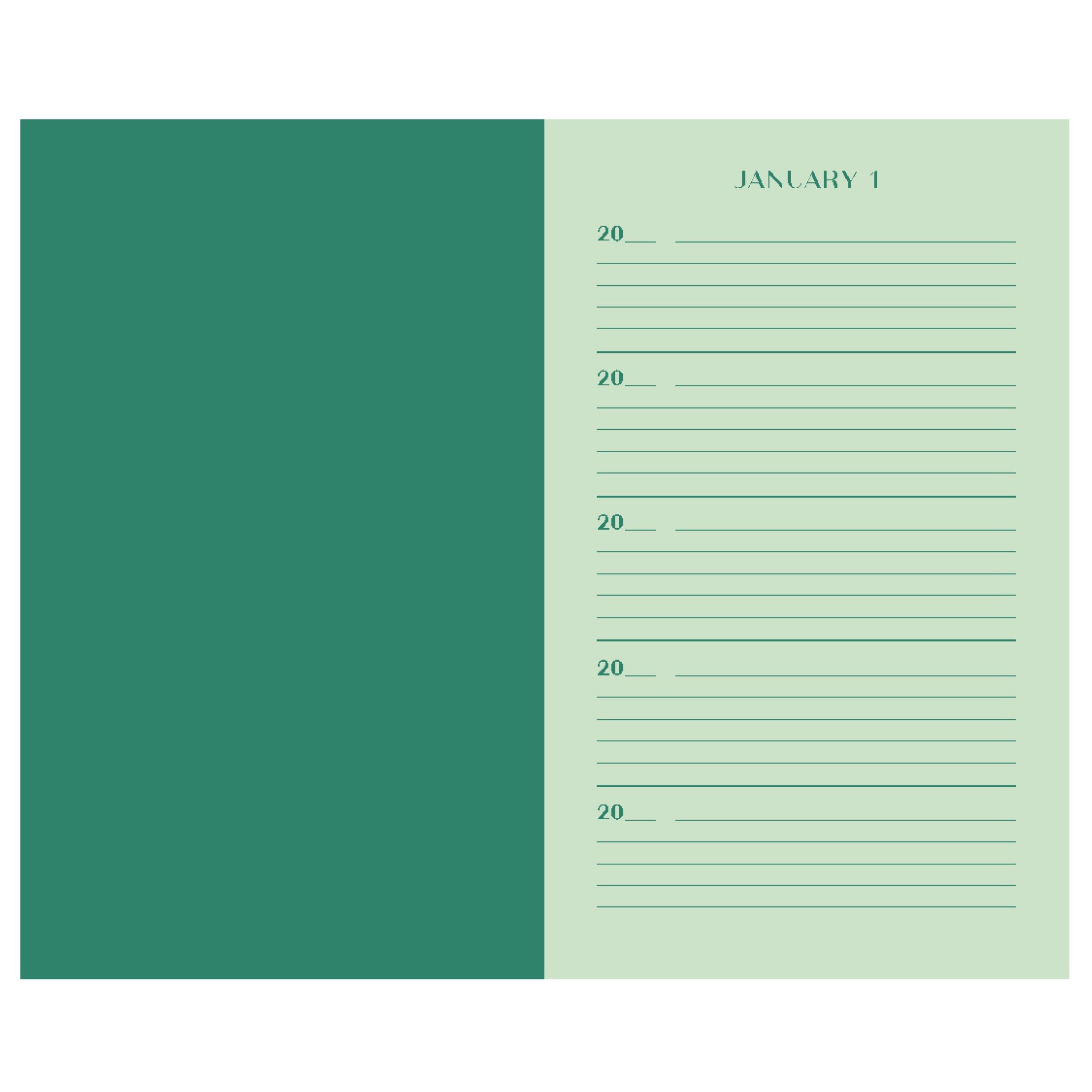 Malachite Green One Line a Day | Chronicle Books – Outer Layer