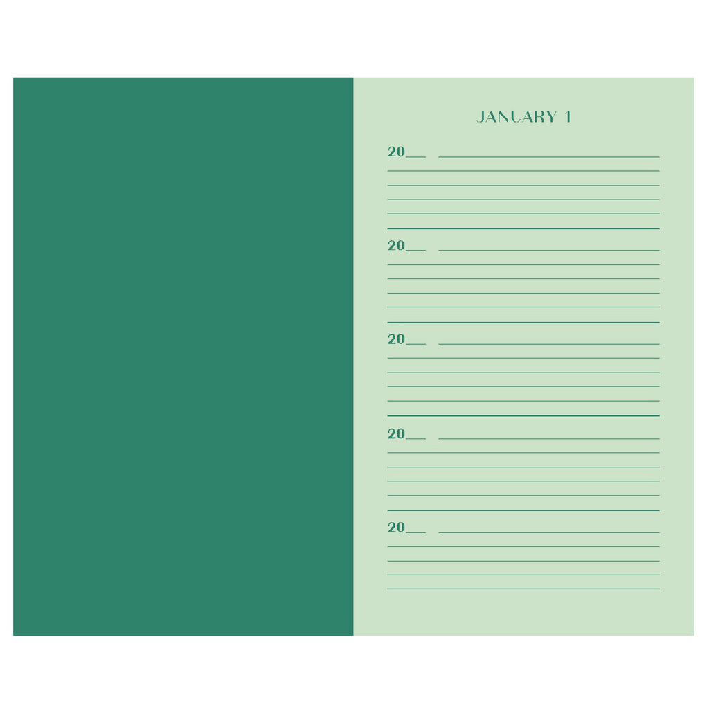 Malachite Green One Line a Day | Chronicle Books – Outer Layer