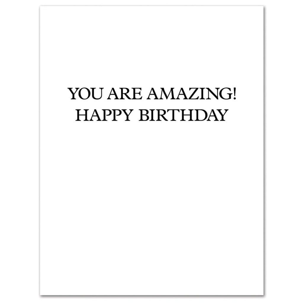Inside of Natasha Lyonne It's No Bullshit Birthday Card.