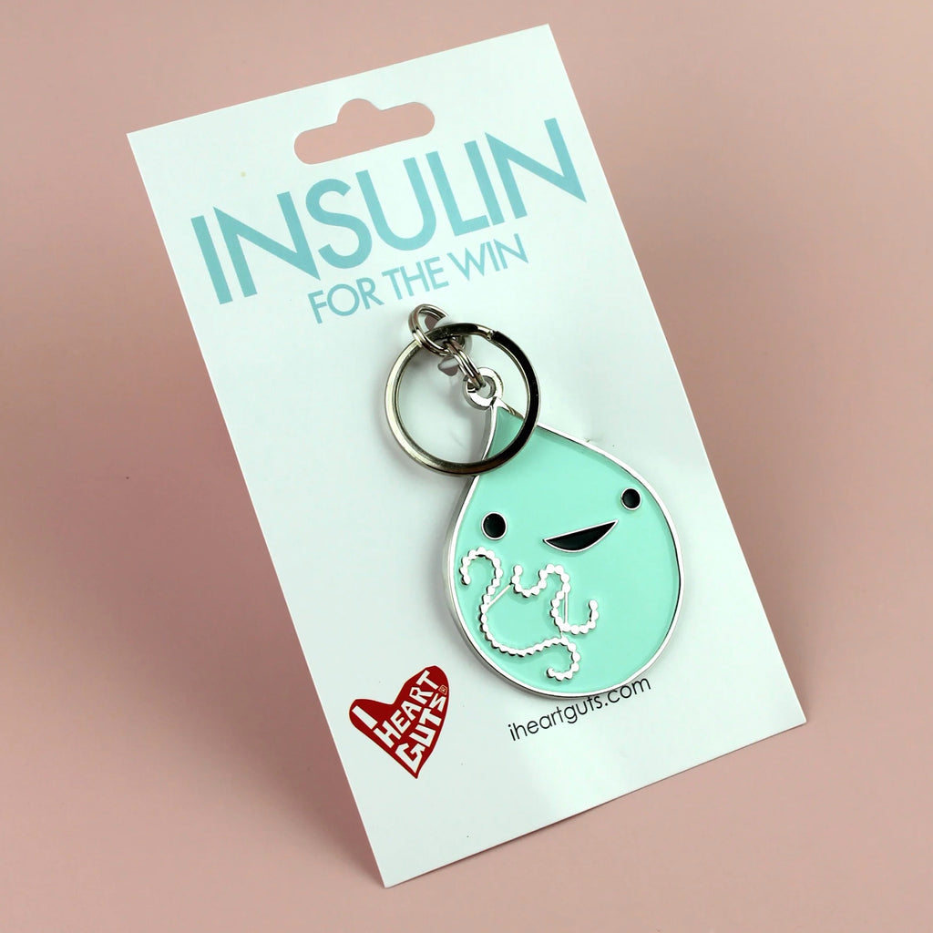 Insulin Keychain packaging.