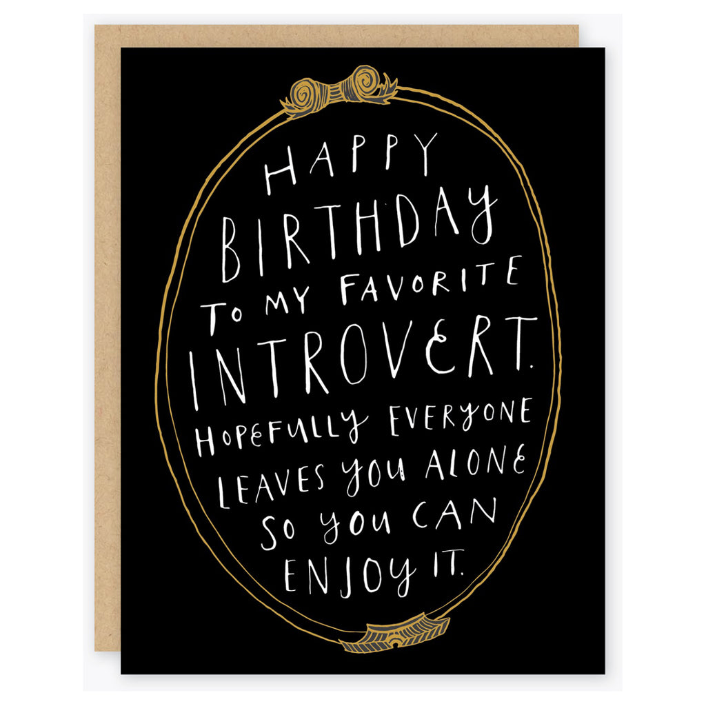 Introvert Birthday Card