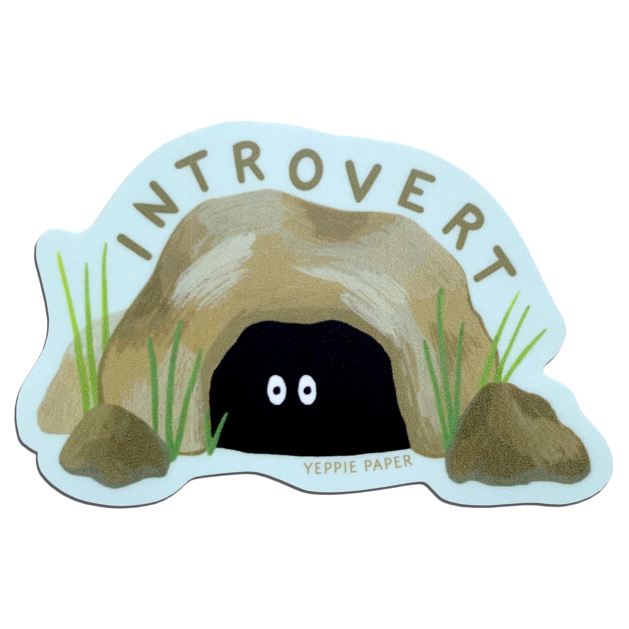 Introvert Sticker Introvert Cave Sticker | Yeppie Paper – Outer Layer