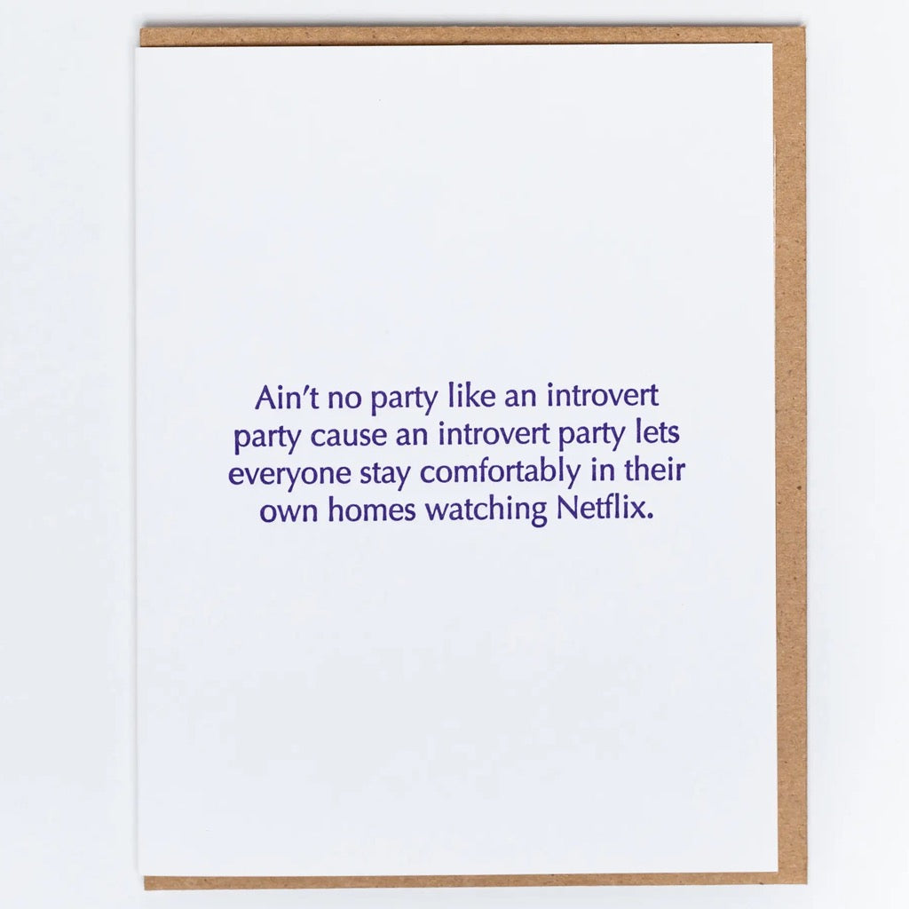 Introvert Party Card
