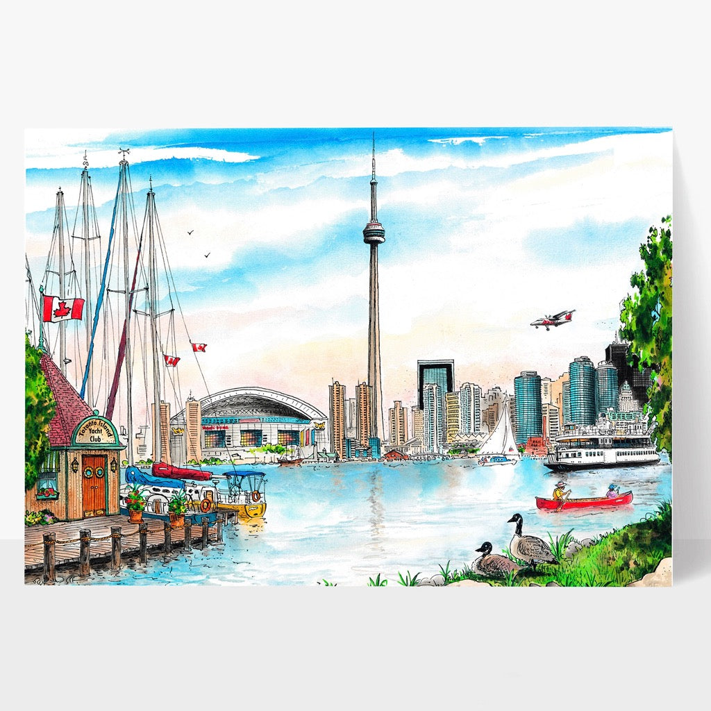 Island Skyline Toronto Postcard.