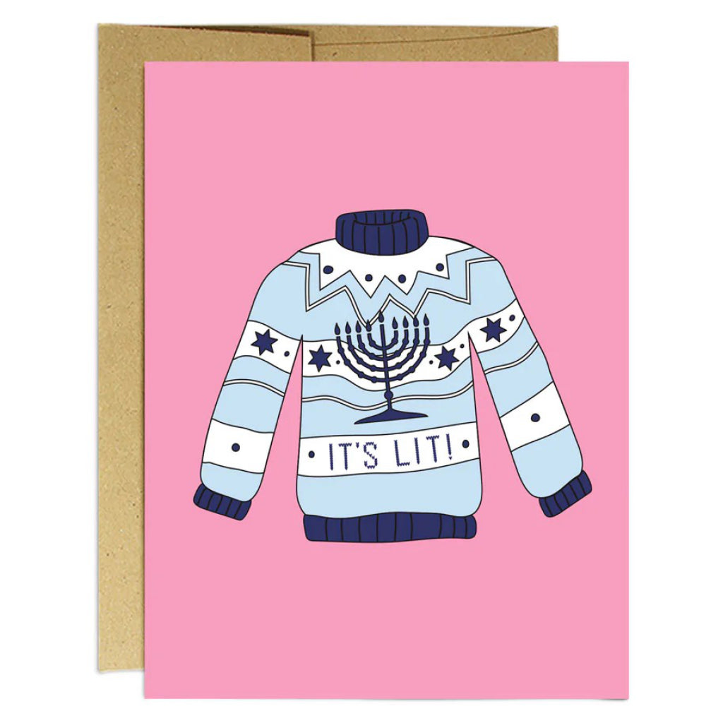 It's Lit Sweater Card Party Mountain Paper