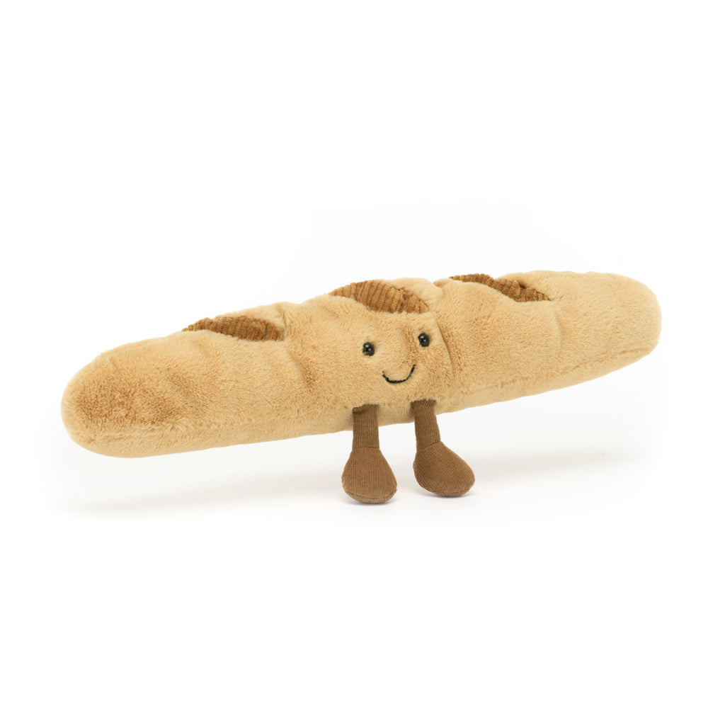 Jellycat Amuseable Baguette standing.