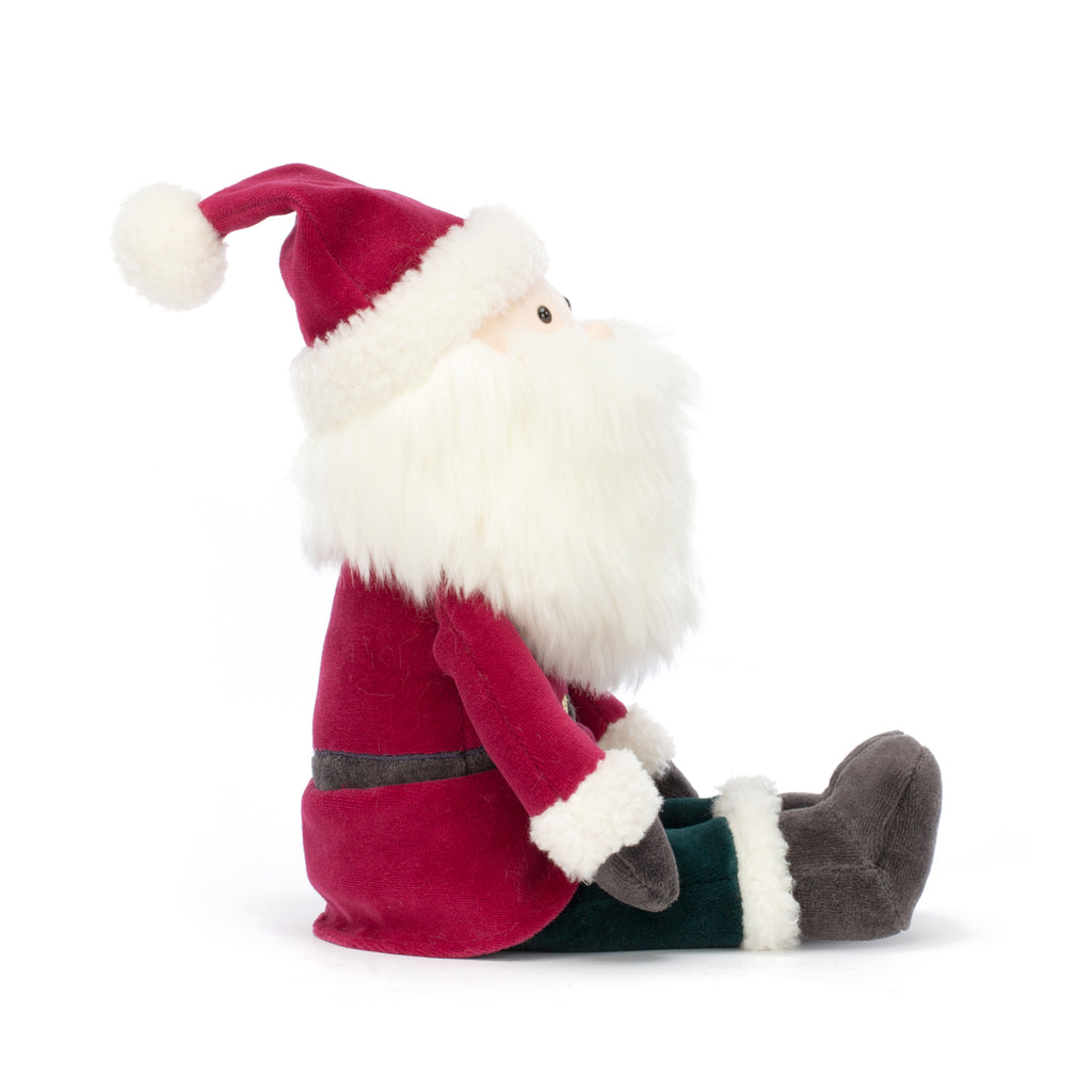 Jellycat Jolly Santa side view.