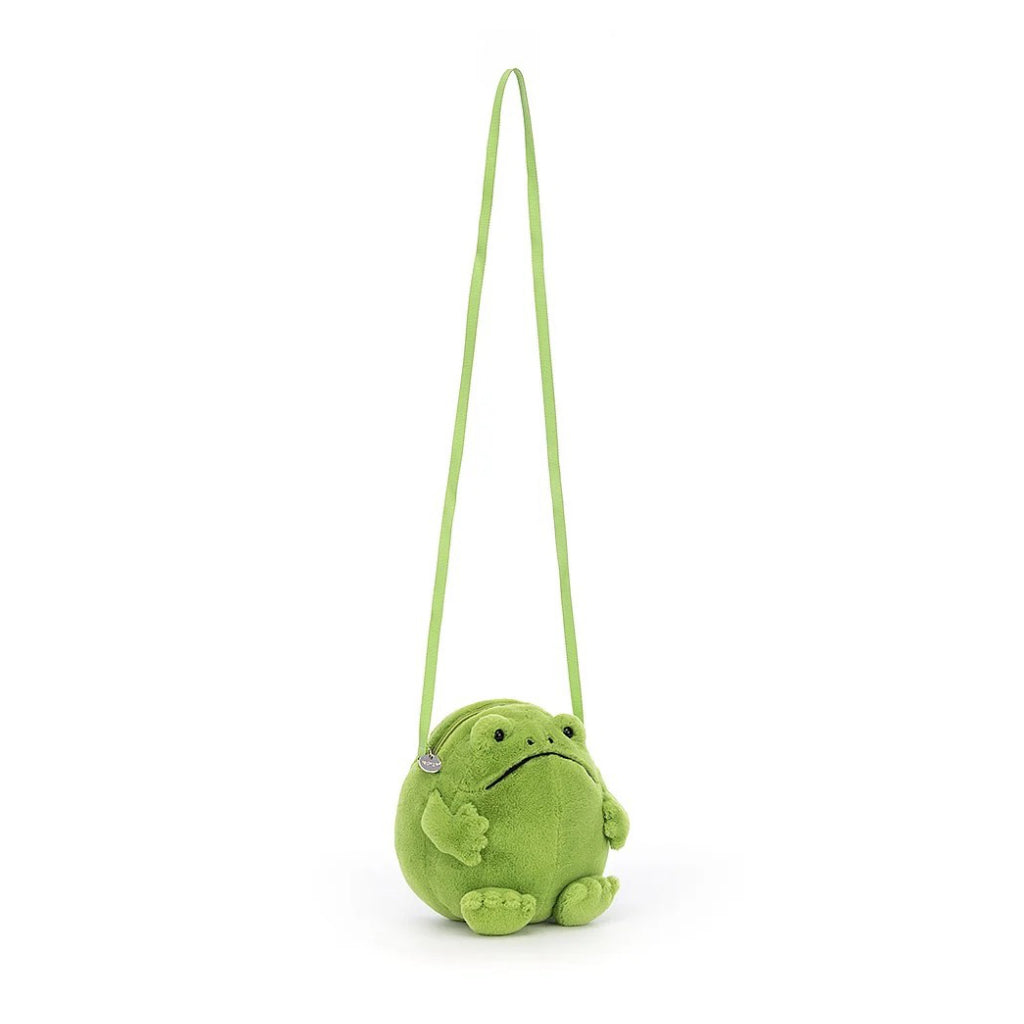 Jellycat Ricky Rain with straps extended.