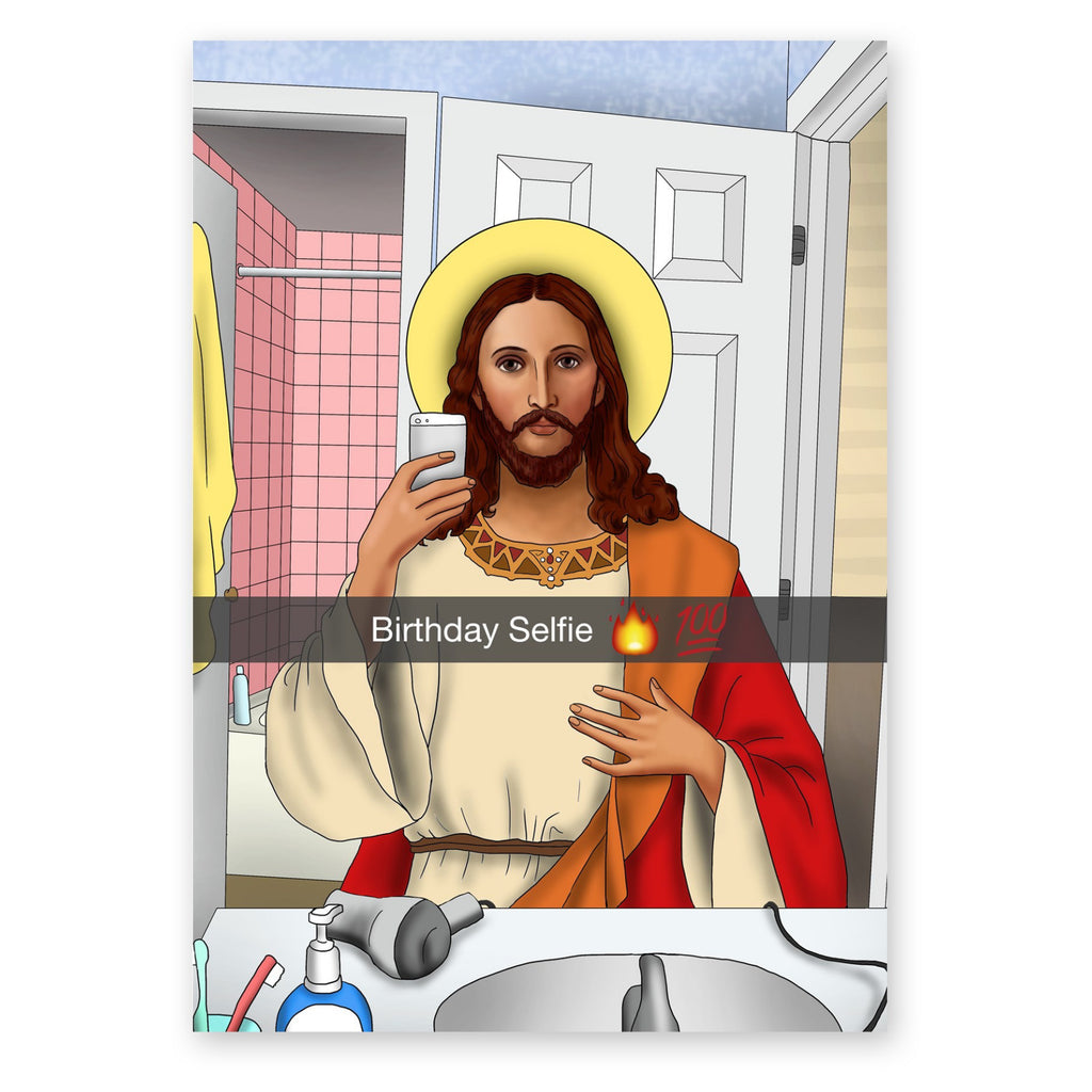 Jesus Mirror Selfie Holiday Card