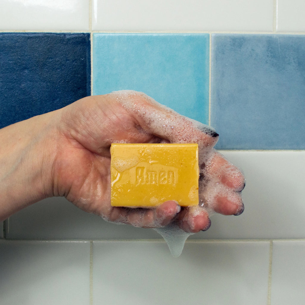 Jesus Soap in bathroom.