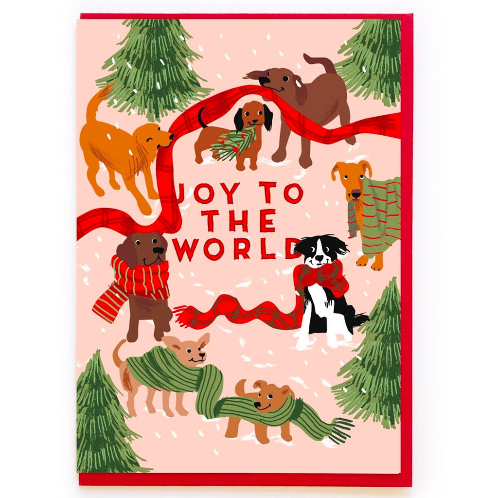 Joy To The World Dogs Card