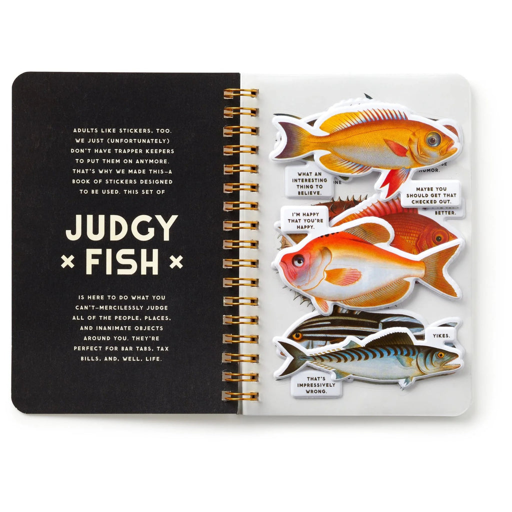 Judgy Fish Sticker Book inside spread.